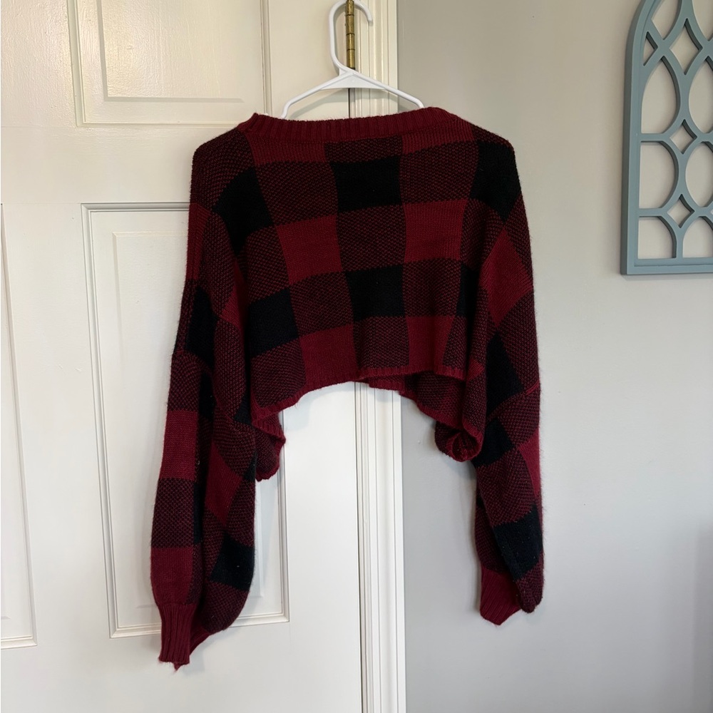 Fashion Nova Burgundy Knit Sweater - Picture 3 of 4